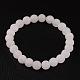 Natural Rose Quartz Beads Stretch Bracelets&nbsp;BJEW-JB02445-01-1