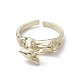 Rack Plating Brass Open Cuff Rings&nbsp;RJEW-K257-37G-2