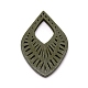 Splint Leaf Pendants&nbsp;WOOD-WH0115-69B-1