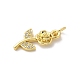 Brass Micro Pave Cubic Zirconia Pendants&nbsp;KK-S511-14G-2