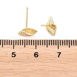 Brass Stud Earrings&nbsp;EJEW-P346-01B-G