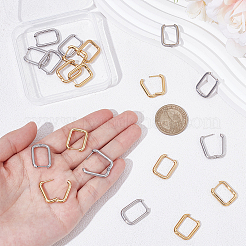 10 Pairs 2 Colors Stainless Steel Huggie Hoop Earrings&nbsp;EJEW-UN0003-05