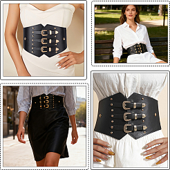1Pc Imitation Leather Elastic Waist Belts with Alloy Rivets for Men and Women&nbsp;AJEW-CL0002-89