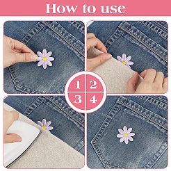 15 Sets 3 Colors Polyester Clothing Patches&nbsp;PATC-PH0001-75