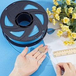 330m蓄光petg 3dプリンターフィラメント  3Dプリンターの消耗品  空色  1.7mm  約360.89ヤード（330m）/ロール&nbsp;OCOR-WH0071-94B