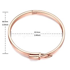 真鍮バングル  バックル付き  ローズゴールド  2-1/4インチx2-1/2インチ（56x63mm）&nbsp;JB384A