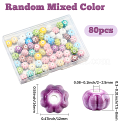 80Pcs Handmade Porcelain Ceramic Beads&nbsp;PORC-PA0001-17