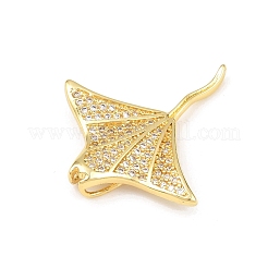 Ocean Brass Micro Pave Cubic Zirconia Pendants&nbsp;KK-K411-05G