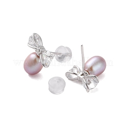 925 Sterling Silver Studs Earring&nbsp;EJEW-H002-09P