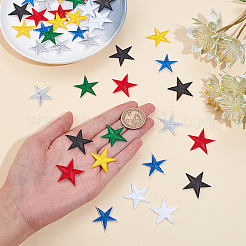 42Pcs 7 Colors Computerized Embroidery Cloth Iron on/Sew on Patches&nbsp;DIY-GF0006-41