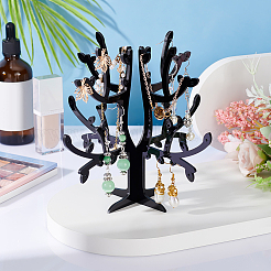 Opaque Acrylic Earring Display Tree Stands&nbsp;ODIS-WH0025-117