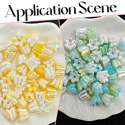 280Pcs 7 Colors Iridescent Plating Acrylic Beads&nbsp;MACR-SP0001-87