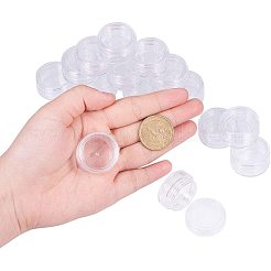 カラムプラスチックビーズコンテナ  透明  30x16mm&nbsp;CON-PH0001-01
