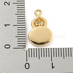Brass Micro Pave Clear Cubic Zirconia Pendants&nbsp;KK-P263-16A-KCG