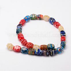 Handmade Millefiori Glass Bead Strands&nbsp;LAMP-G100-05