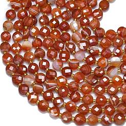 Natural Red Banded Agate Beads Strands&nbsp;G-K389-B16-01