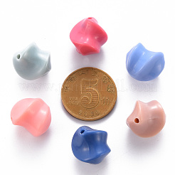 不透明なアクリルビーズ  ツイスト  ミックスカラー  14x13x12.5mm  穴：1.6mm  約387個/500g&nbsp;MACR-S373-16A