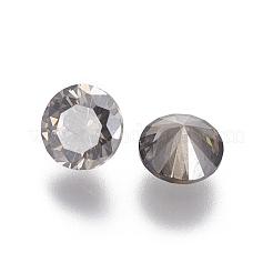 電着キュービックジルコニア先カボション  ダイヤモンド  多面カット  ミックスカラー  6x3.7mm&nbsp;ZIRC-I024-6mm-01