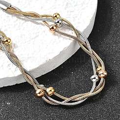304 Stainless Steel Satellite Chains Bracelets&nbsp;BJEW-Z106-02A