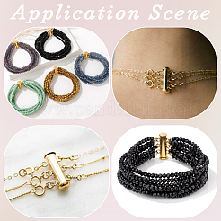 3Pcs 3 Holes Brass Slide Lock Clasps&nbsp;KK-BBC0027-60B
