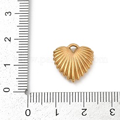 304ステンレススチールチャーム  イオンプレーティング（ip）  ハートチャーム  ゴールドカラー  15x15x4mm  穴：1.8mm&nbsp;STAS-P383-08G