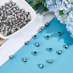 120Pcs 304 Stainless Steel European Beads&nbsp;STAS-BBC0009-79P