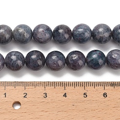 天然のアイオライトビーズ連売り  ラウンド  10~10.5mm  穴：1mm  約37~39個/連  15.35インチ（39cm）&nbsp;G-C259-B06-10mm