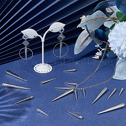 120個3スタイルのプラスチックペンダント  コーンチャーム  銀  23.5~52x5~6mm  穴：1~1.8mm  40個/スタイル&nbsp;KY-SC0002-64