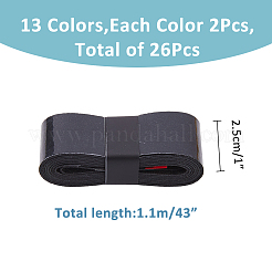 26個 13色 PUレザー 滑り止め テニスラケット オーバーグリップ  フラット  ミックスカラー  1100x25x0.7mm  2個/カラー&nbsp;AJEW-FH0004-62