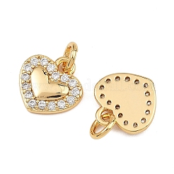 SHEGRACE Valentine's Day Brass Clear Cubic Zirconia Charms&nbsp;XGRQ3P270-571G