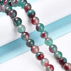 Faceted Rondelle Dyed Natural White Jade Bead Strands&nbsp;G-D073-01D
