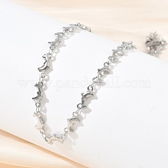 304 Stainless Steel Dolphin Link Chain Necklaces for Women&nbsp;NJEW-G201-02P