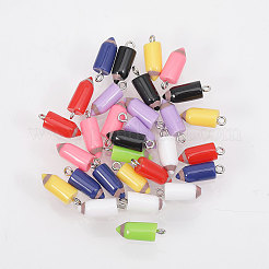 32Pcs 8 Colors Opaque Resin Pendants&nbsp;RESI-GL0001-11