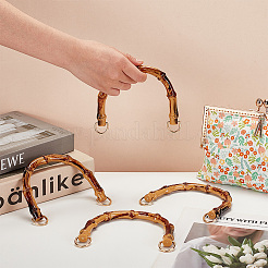 Arch Plastic Imitation Bamboo Bag Handles&nbsp;FIND-WH0139-194