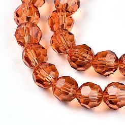 Baking Paint Transparent Glass Beads Strands&nbsp;DGLA-A035-T6mm-A04