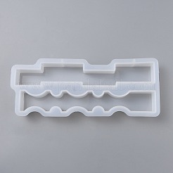 キャンドルシリコンモールド  レジン型  UVレジンDIY用  エポキシ樹脂工芸品作り  ホワイト  251x100x26mm  内径：275~225x33~34mm&nbsp;DIY-Z005-07