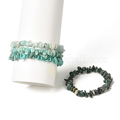 宝石ビーズストレッチブレスレット4セット  内径：2-1/8インチ（5.5cm）  4個/セット&nbsp;BJEW-JB11178