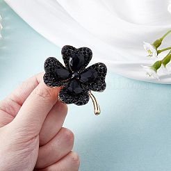Cubic Zirconia Clover Brooch Pin&nbsp;JBR105F