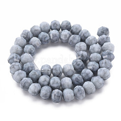Opaque Baking Paint Crackle Glass Beads Strands&nbsp;EGLA-S174-20G