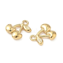 304ステンレススチールチャーム  チェリー  18KGP本金メッキ  9.5x7.5x2mm  穴：1.2mm&nbsp;STAS-C134-28G