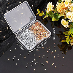 1000Pcs 2 Colors Brass Crimp Beads&nbsp;KK-BBC0029-45