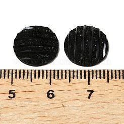 不透明樹脂デコデンカボション  半円  ブラック  12x2.5mm&nbsp;RESI-XCP0002-71D