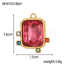 304 Stainless Steel Rhinestone Pendants&nbsp;STAS-OY003-90G