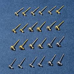 24Pcs 6 Sstyles Rack Plating Brass Stud Earring Settings&nbsp;KK-FS0001-41
