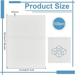 三角形の模様の長方形紙50枚  クラフト紙  ホワイト  291x210x0.1mm&nbsp;DIY-WH0349-533