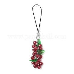 Imitation Jade Glass Mobile Straps&nbsp;HJEW-JM04361