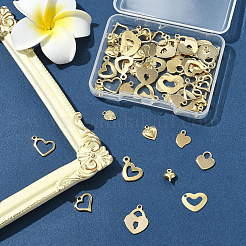 60Pcs 10 Styles Stainless Steel Charms&nbsp;STAS-FS0001-96