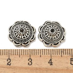 Tibetan Style Alloy Bead Caps&nbsp;TIBE-P003-81B-AS