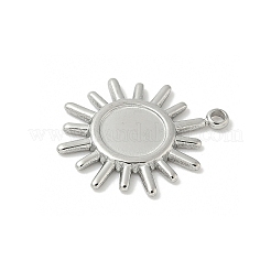 304 Stainless Steel Pendant Cabochon Settings&nbsp;LS-STAS-L293-07P