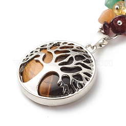 Gemstone Chips Angel Pendant Decorations&nbsp;HJEW-JM00718